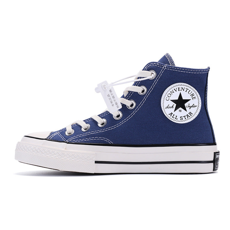 New authentic Erlange Converse Les autumn and winter 1970s classic high-top canvas shoes men's and women's shoes Putian blue bottom