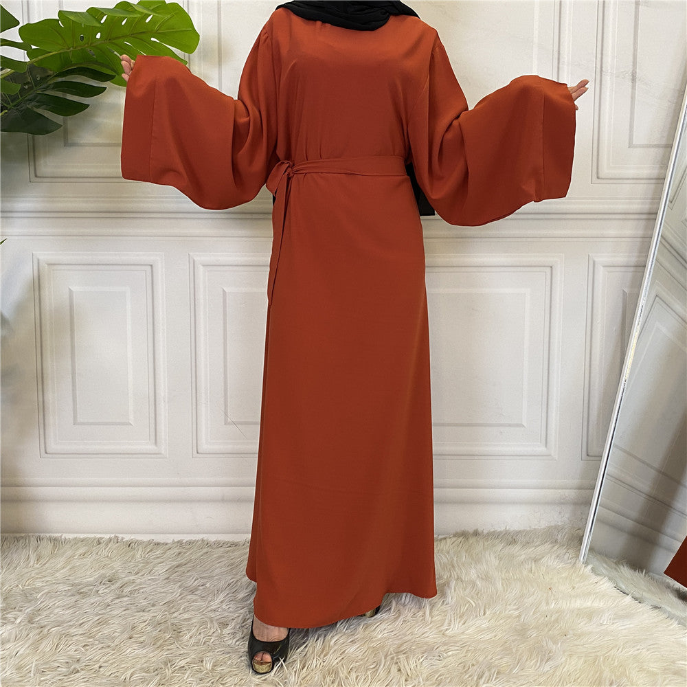 AliExpress ebay Amazon Middle East Dubai hot sale solid color large size tie Muslim dress 6394