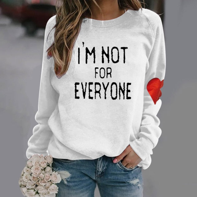 Fashion O-Neck Love Letter Print Sweatshirt