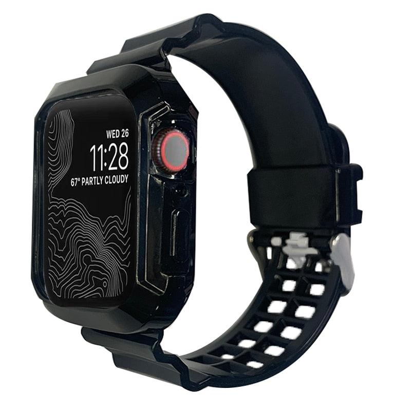 Newest Sport Strap for Apple Watch Band Series 6 1 2 3 4 5 silicone Transparent for Iwatch 5 4 Strap 38mm 40mm 42mm 44mm wirst