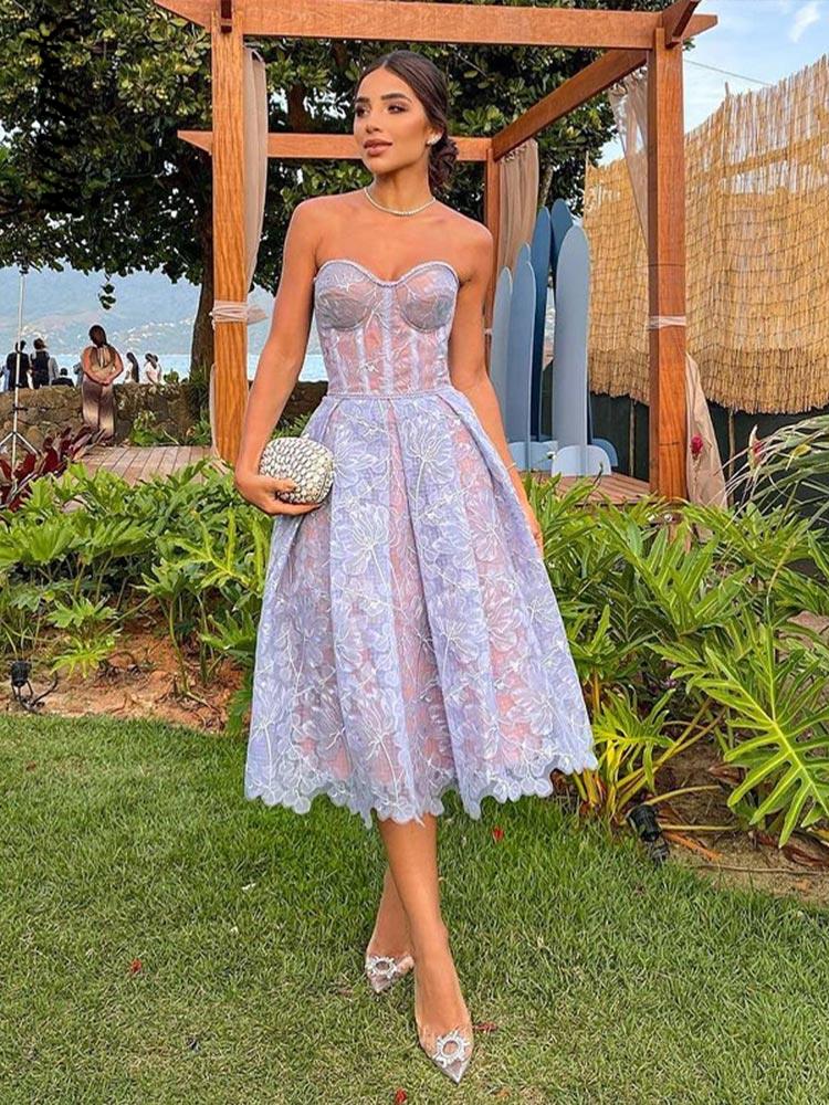 Fiona Printed Lace Corset Dress – Lunas2187