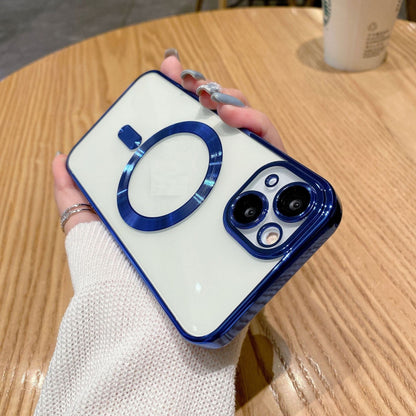 Magnetic Wireless Charger Electroplating Lens Protector Phone Case