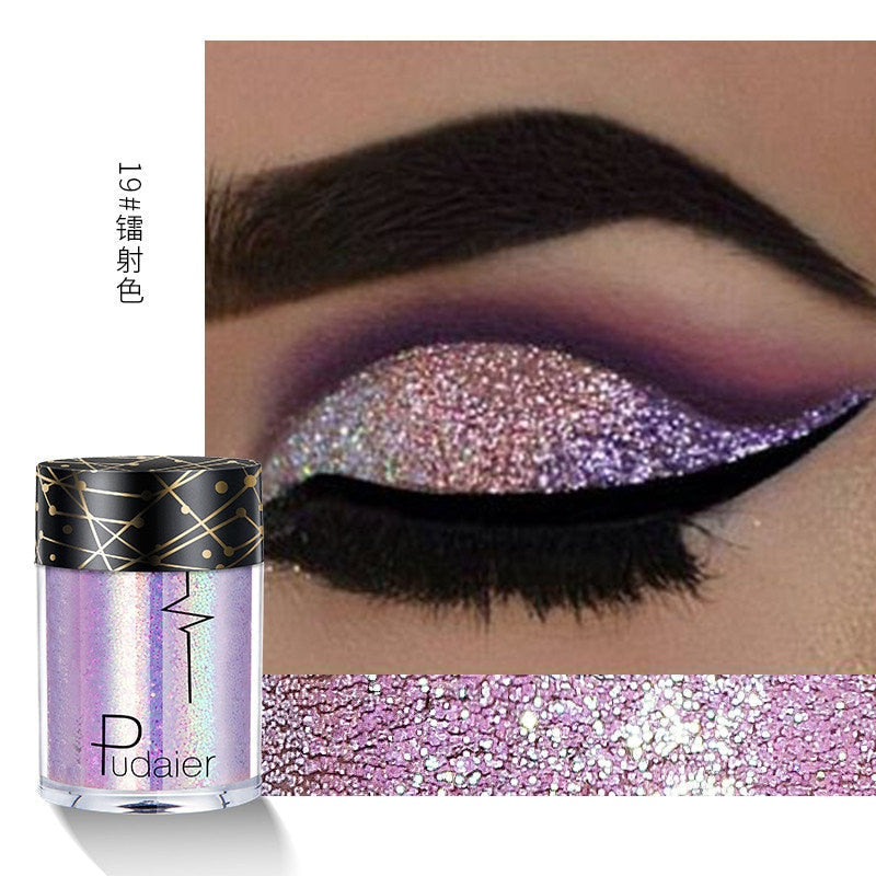 Beyprern 36 Colors Glitter Eyeshadow Waterproof Metallic Diamond Eyeshadow Palette Prismatic Powder Pigment Eye Makeup Cosmetic TSLM2