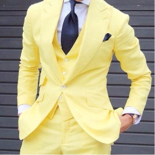 Wiaofellas Classy Wedding Tuxedos Suits Slim Fit Bridegroom For Men 3 Pieces Groomsmen Suit Male Cheap Formal Business  (Jacket+Vest+Pants）