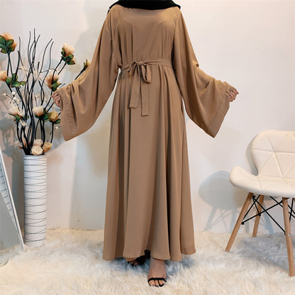 AliExpress ebay Amazon Middle East Dubai hot sale solid color large size tie Muslim dress 6394