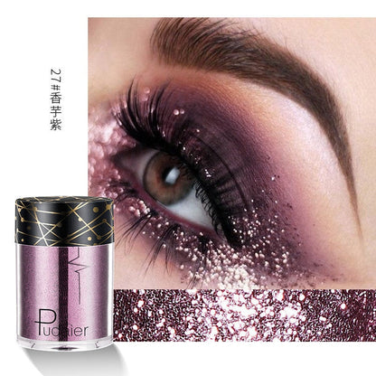 Beyprern 36 Colors Glitter Eyeshadow Waterproof Metallic Diamond Eyeshadow Palette Prismatic Powder Pigment Eye Makeup Cosmetic TSLM2