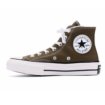 New authentic Erlange Converse Les autumn and winter 1970s classic high-top canvas shoes men's and women's shoes Putian blue bottom