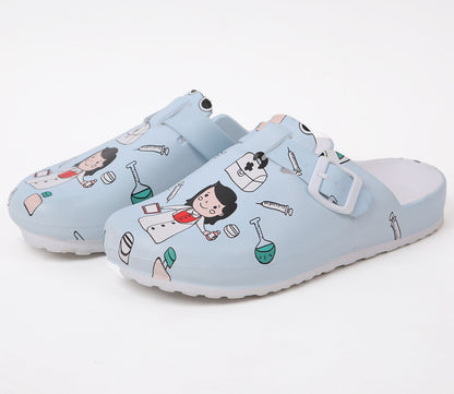 Operating room slippers male laboratory studio EVA Baotou soft bottom protective shoes creative cartoon nurse shoes