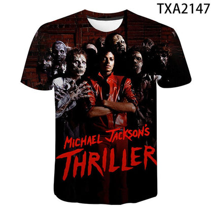 2022 klassische Michael Jackson Men'S 3d Gedruckt T-Shirt Unisex Hip Hop Streetwear Sommer Casual Top Pop Musik König Muster