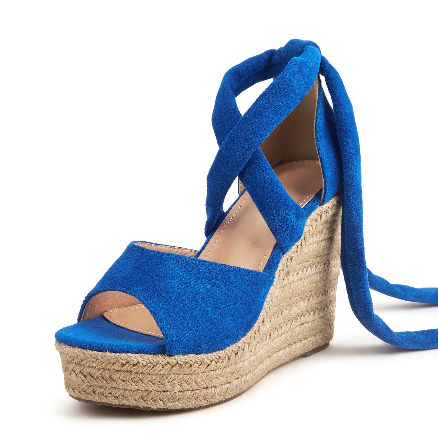 Strap Sandals Women's Summer Amazon Foreign Trade Women's Shoes Hemp Bottom Slope Heel High Heel Thick Sole Cross border Sandals Wholesale for Women