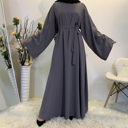AliExpress ebay Amazon Middle East Dubai hot sale solid color large size tie Muslim dress 6394