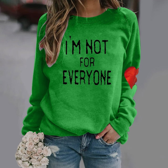 Fashion O-Neck Love Letter Print Sweatshirt