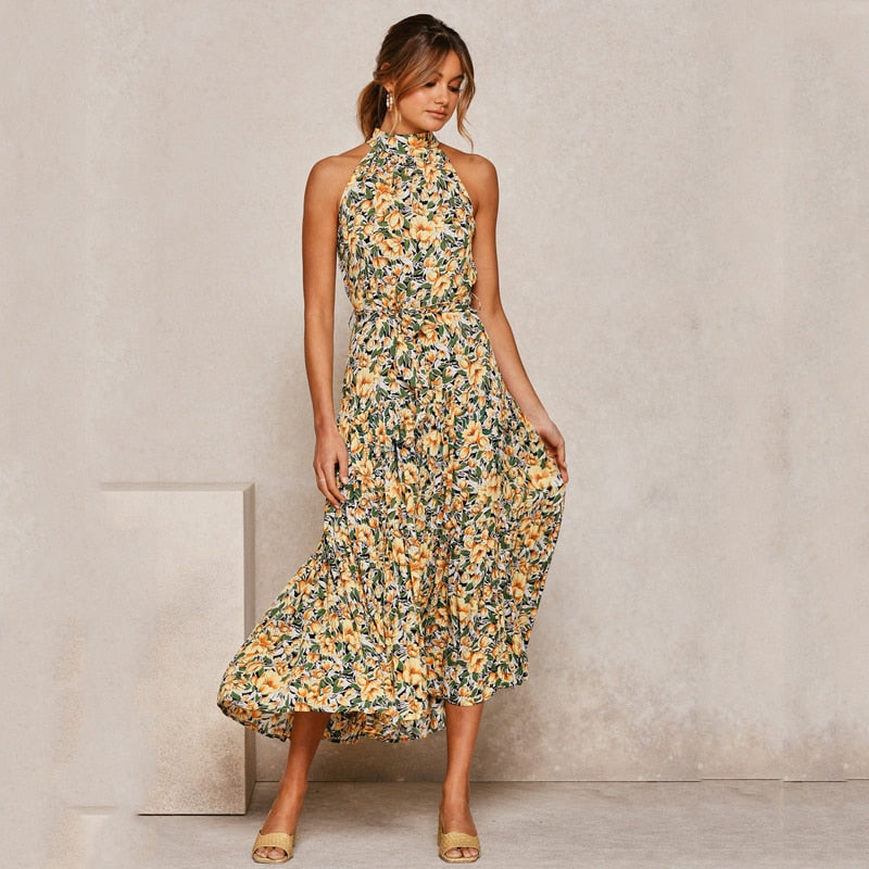 Vestido Longo Casual  Para Mulheres