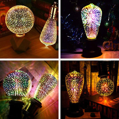 3D Fireworks LED Light Bulb