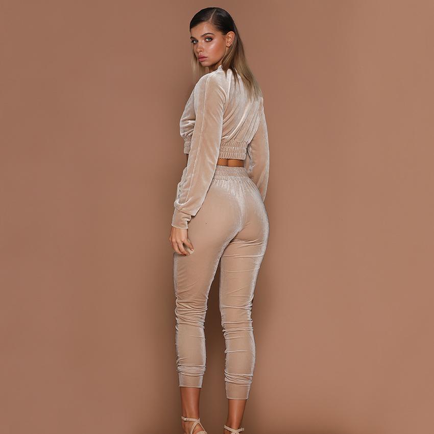 Velvet bubble gum track suit