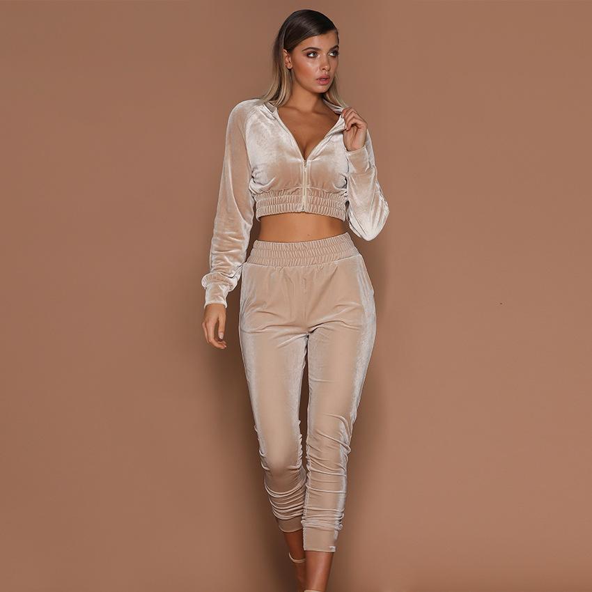 Velvet bubble gum track suit