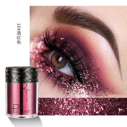 Beyprern 36 Colors Glitter Eyeshadow Waterproof Metallic Diamond Eyeshadow Palette Prismatic Powder Pigment Eye Makeup Cosmetic TSLM2