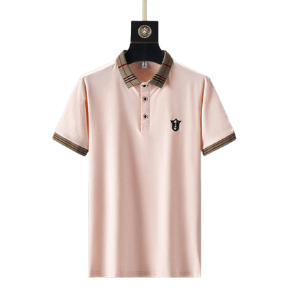 Men's Khaki Polo Shirt | Summer European Embroidered Design