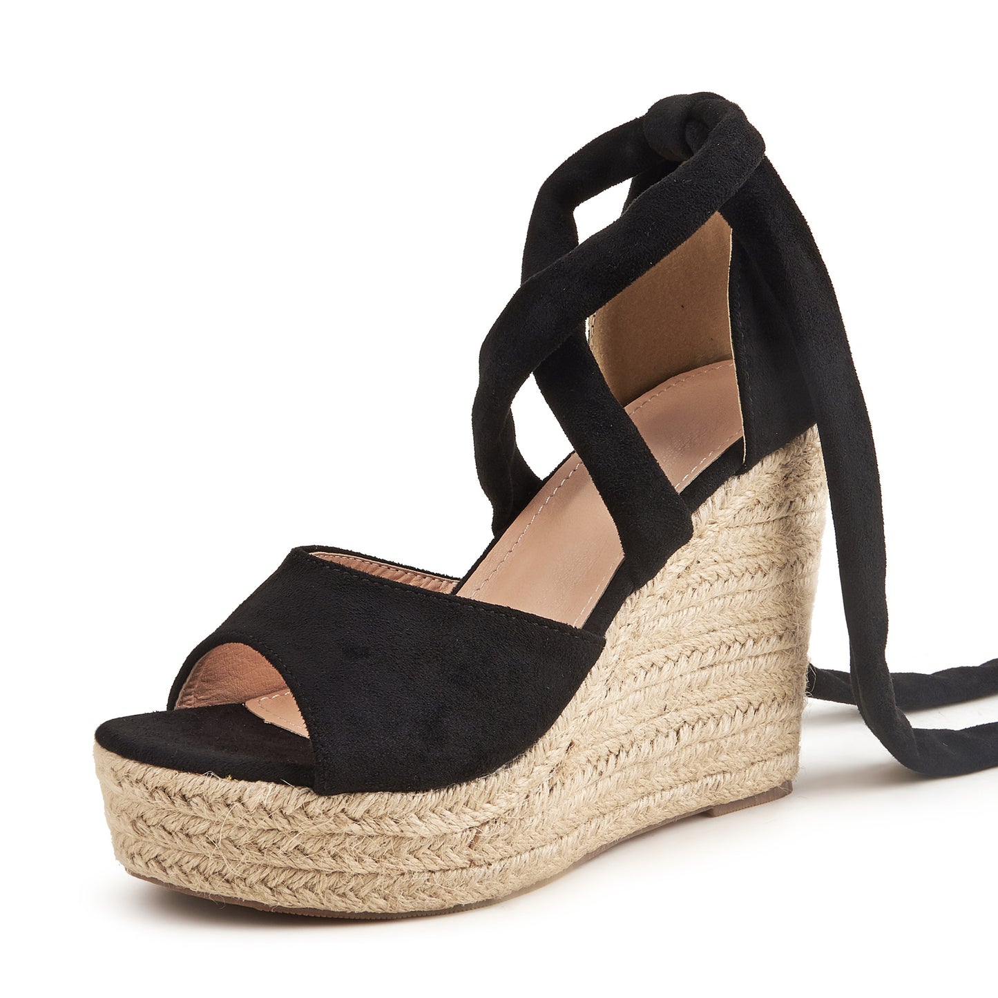 Strap Sandals Women's Summer Amazon Foreign Trade Women's Shoes Hemp Bottom Slope Heel High Heel Thick Sole Cross border Sandals Wholesale for Women