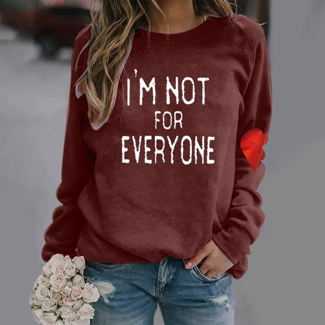 Fashion O-Neck Love Letter Print Sweatshirt