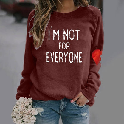 Fashion O-Neck Love Letter Print Sweatshirt