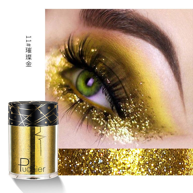 Beyprern 36 Colors Glitter Eyeshadow Waterproof Metallic Diamond Eyeshadow Palette Prismatic Powder Pigment Eye Makeup Cosmetic TSLM2