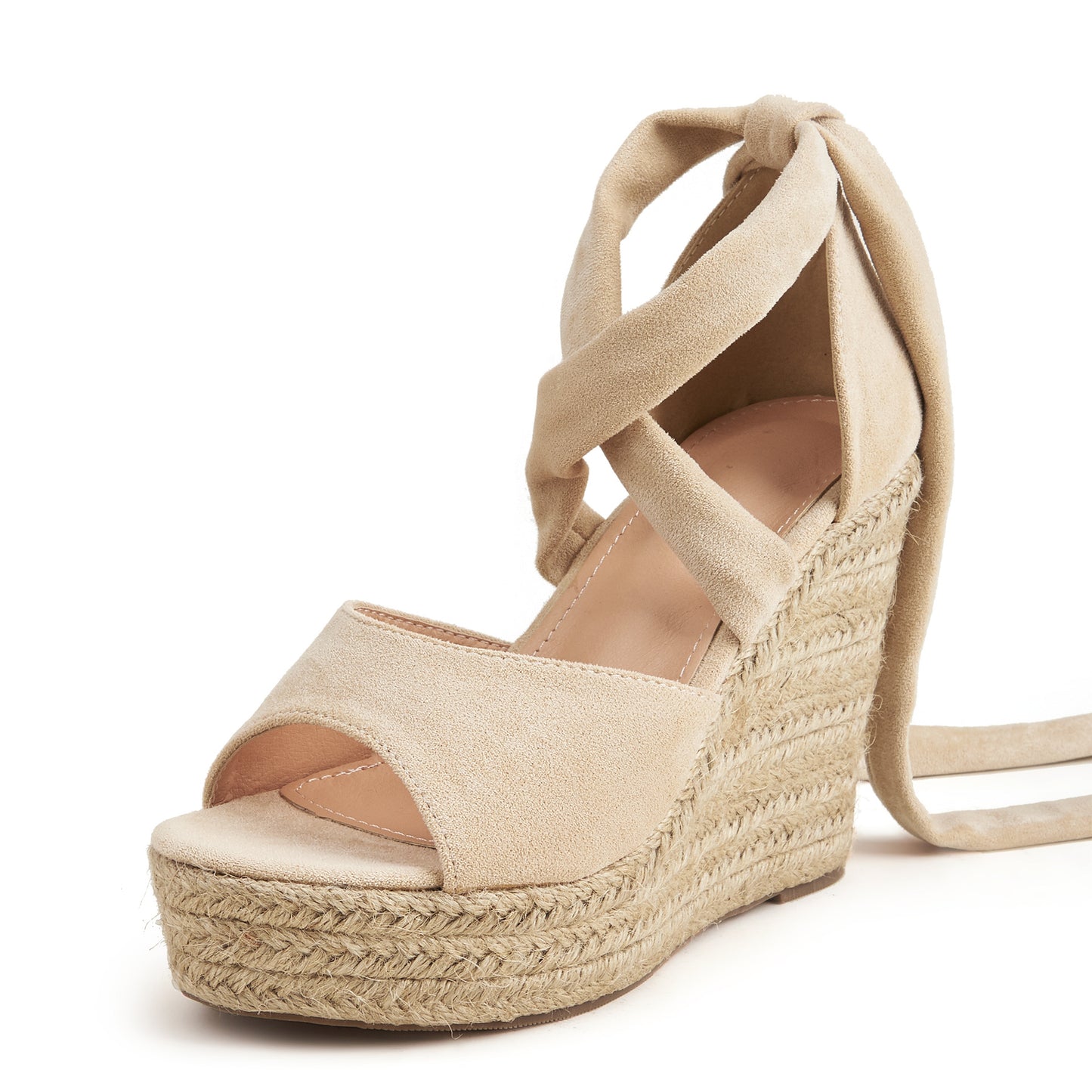 Strap Sandals Women's Summer Amazon Foreign Trade Women's Shoes Hemp Bottom Slope Heel High Heel Thick Sole Cross border Sandals Wholesale for Women
