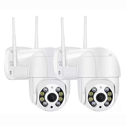Câmera de Segurança sem fio Wi-Fi externa 360 Infravermelho HD Câmera IP66 Prova D'água 3x Zoom digital rastreamento automáticovisão noturna intercomunicador de voz bidirecional.