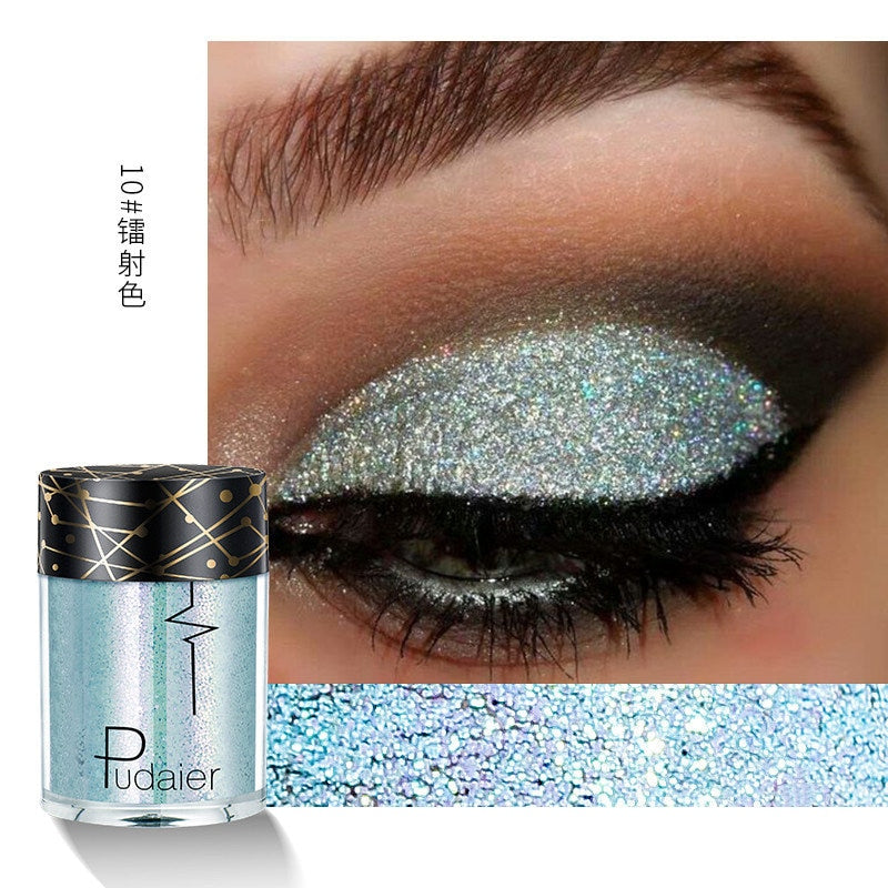 Beyprern 36 Colors Glitter Eyeshadow Waterproof Metallic Diamond Eyeshadow Palette Prismatic Powder Pigment Eye Makeup Cosmetic TSLM2