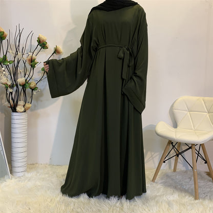 AliExpress ebay Amazon Middle East Dubai hot sale solid color large size tie Muslim dress 6394