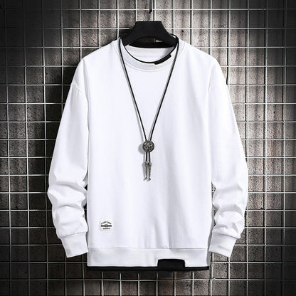 Mens Casual Sweatshirts Hoodie Men Two Pieces Multi Color O-Neck Fashion Harajuku Style Male Sweatshirt 2023 New
