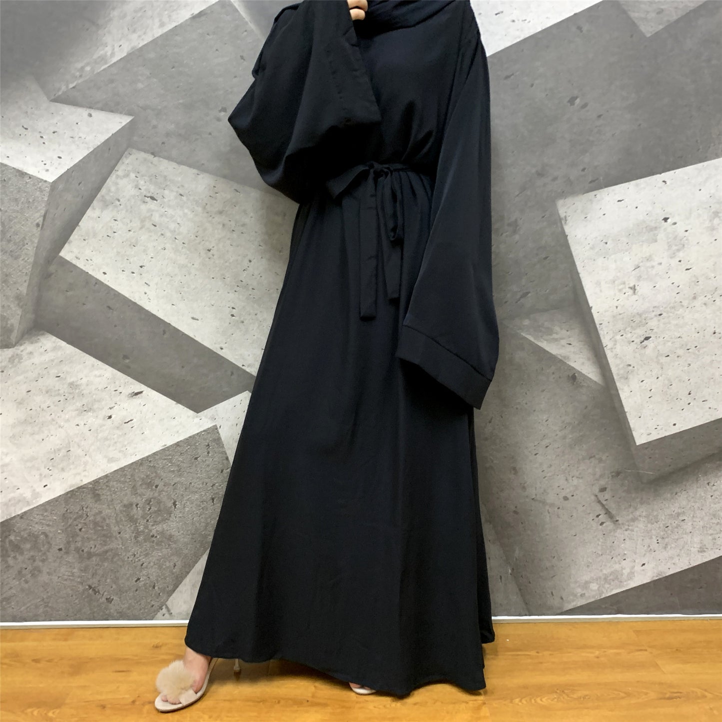 AliExpress ebay Amazon Middle East Dubai hot sale solid color large size tie Muslim dress 6394