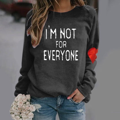 Fashion O-Neck Love Letter Print Sweatshirt