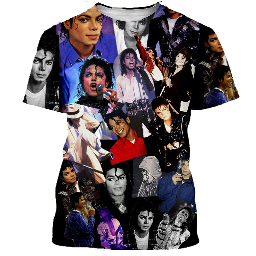 2022 klassische Michael Jackson Men'S 3d Gedruckt T-Shirt Unisex Hip Hop Streetwear Sommer Casual Top Pop Musik König Muster