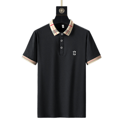 Men's Khaki Polo Shirt | Summer European Embroidered Design