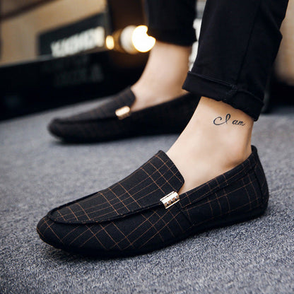 Men Shoes Loafers Breathable Canvas