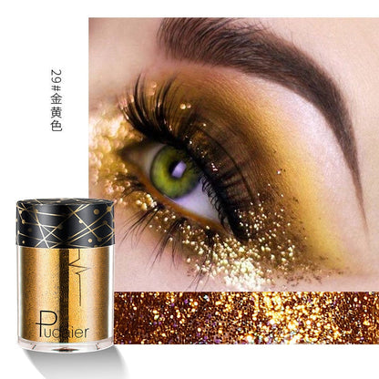 Beyprern 36 Colors Glitter Eyeshadow Waterproof Metallic Diamond Eyeshadow Palette Prismatic Powder Pigment Eye Makeup Cosmetic TSLM2