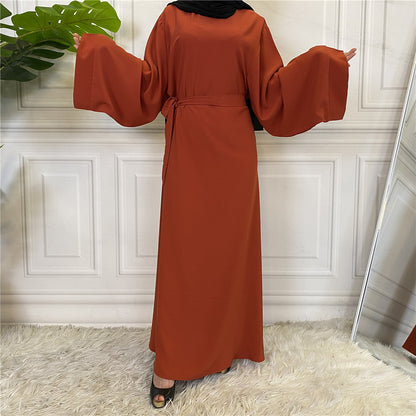 AliExpress ebay Amazon Middle East Dubai hot sale solid color large size tie Muslim dress 6394