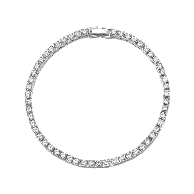 Hip hop 1row 2pcs vendendo bling cz iced out strass pulseira de zircônia cúbica pulseiras de cadeia de tênis para mulheres homens jóias