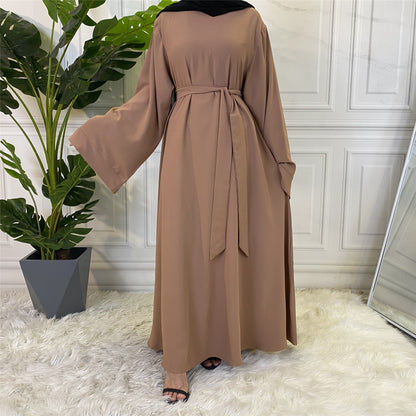AliExpress ebay Amazon Middle East Dubai hot sale solid color large size tie Muslim dress 6394