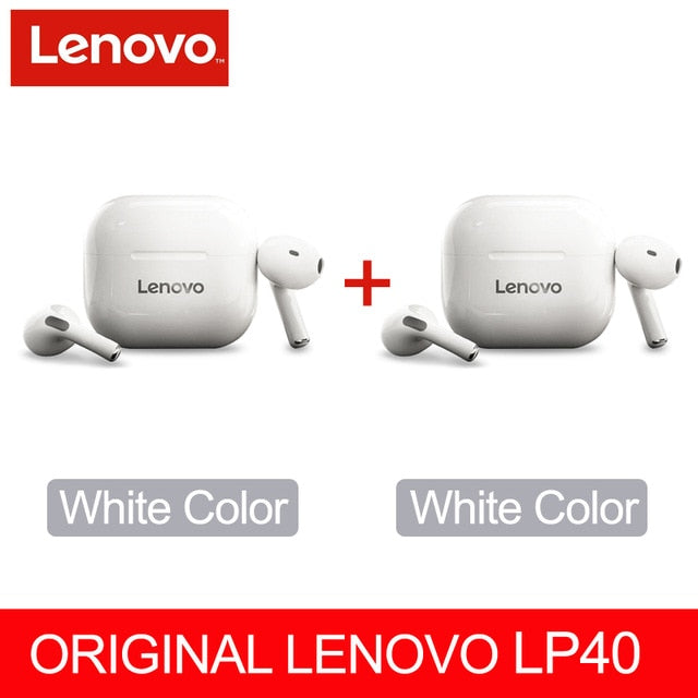 NEW Original Lenovo TWS Wireless Earphone Bluetooth 5.0 Dual Stereo MINI Reduction Bass Touch Control Long Standby 300mAH LP40
