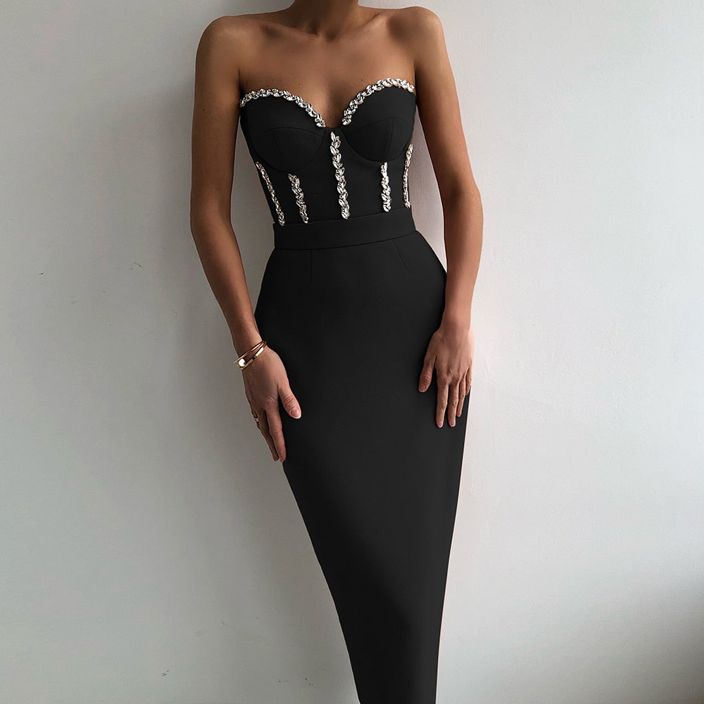 Kylie Strapless Evening Dress