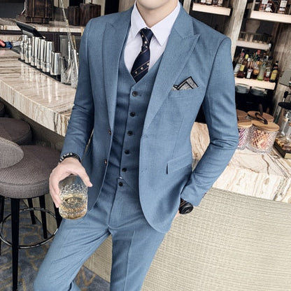 Anzug Anzug Männer Frühling und Herbst High-end-Custom Business Anzug Jacke Drei-stück Anzug/Bräutigam bankett Qualität Anzug Anzug