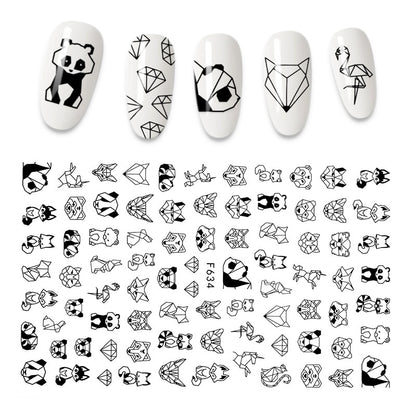 The New 3D Nail Sticker Cool English Letter stickers for nail  Foil Love Heart Design Nails Accessories Fashion Manicure Sticker