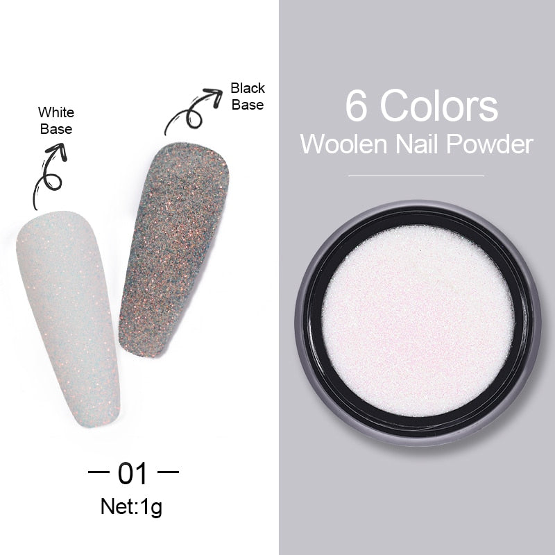 1 Box Hot Sale Holographics Nail Powder, chrome