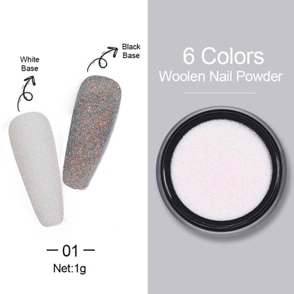 1 Box Hot Sale Holographics Nail Powder, chrome