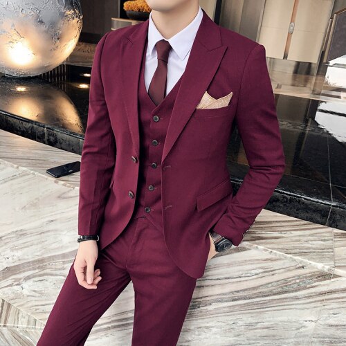 Anzug Anzug Männer Frühling und Herbst High-end-Custom Business Anzug Jacke Drei-stück Anzug/Bräutigam bankett Qualität Anzug Anzug