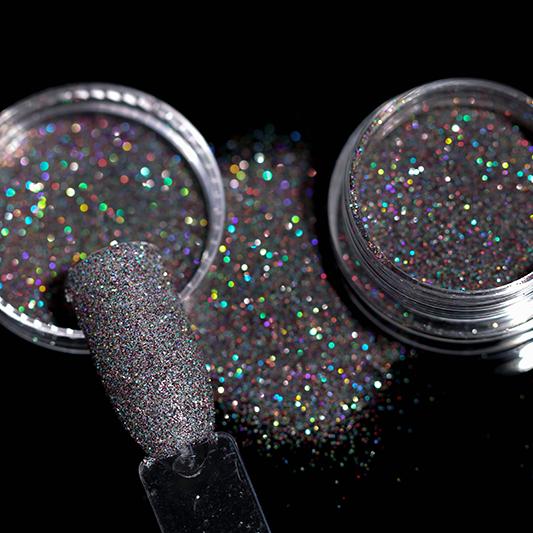 1 Box Hot Sale Holographics Nail Powder, chrome