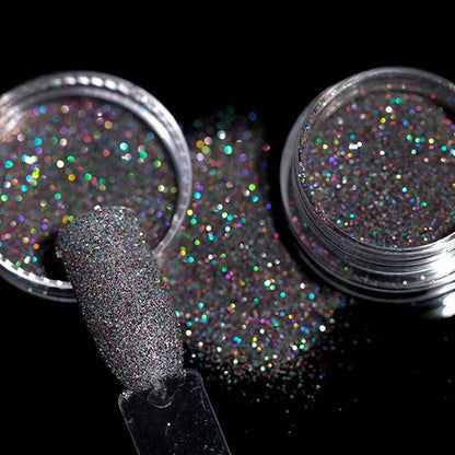 1 Box Hot Sale Holographics Nail Powder, chrome