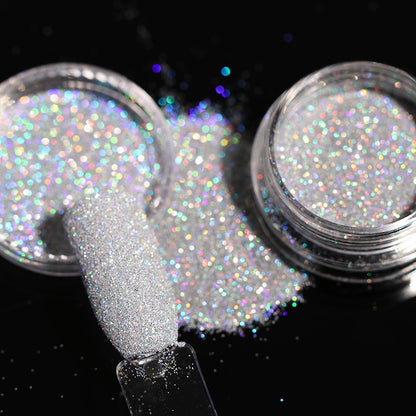 1 Box Hot Sale Holographics Nail Powder, chrome